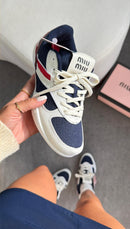 Miu MIU Gymnasium em tecido técnico e camurça